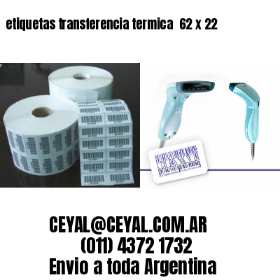 etiquetas transferencia termica  62 x 22