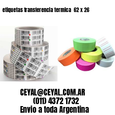 etiquetas transferencia termica  62 x 26