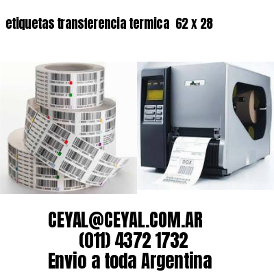 etiquetas transferencia termica  62 x 28