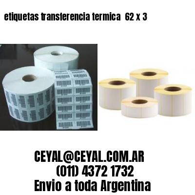 etiquetas transferencia termica  62 x 3