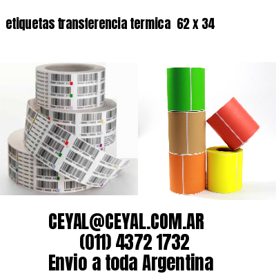etiquetas transferencia termica  62 x 34