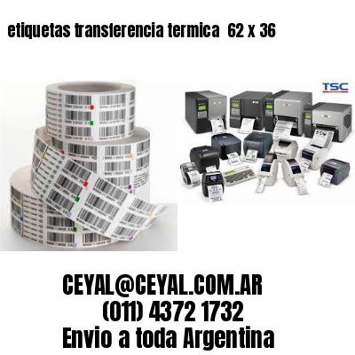 etiquetas transferencia termica  62 x 36