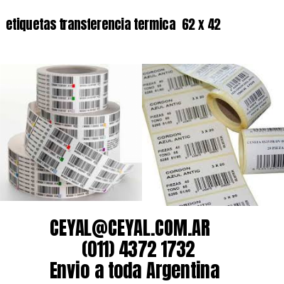 etiquetas transferencia termica  62 x 42