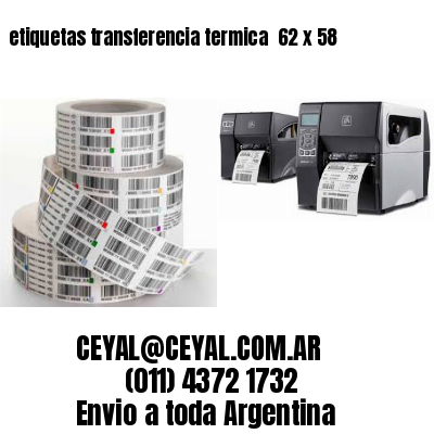 etiquetas transferencia termica  62 x 58