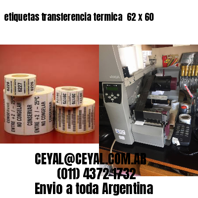 etiquetas transferencia termica  62 x 60