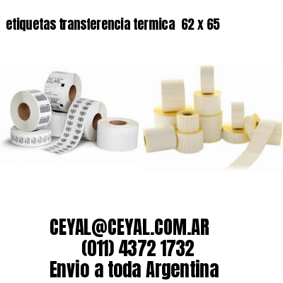 etiquetas transferencia termica  62 x 65