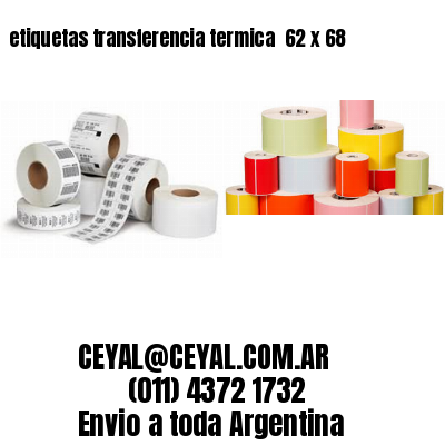 etiquetas transferencia termica  62 x 68