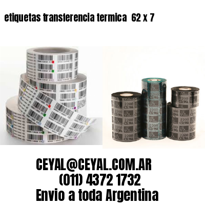 etiquetas transferencia termica  62 x 7