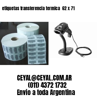 etiquetas transferencia termica  62 x 71