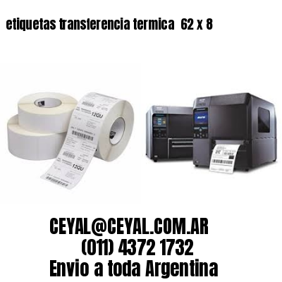 etiquetas transferencia termica  62 x 8
