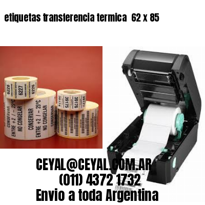 etiquetas transferencia termica  62 x 85