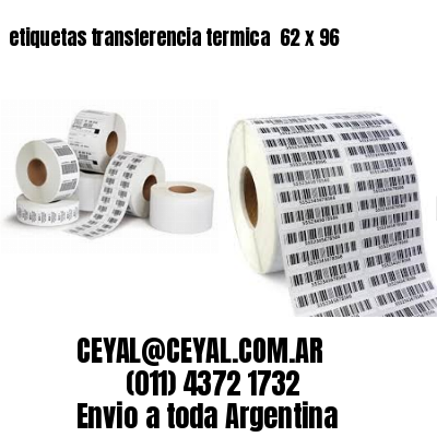 etiquetas transferencia termica  62 x 96