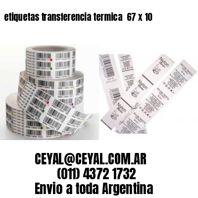 etiquetas transferencia termica  67 x 10