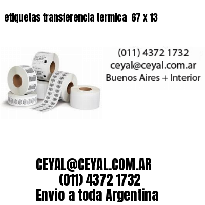 etiquetas transferencia termica  67 x 13