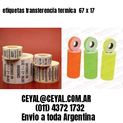 etiquetas transferencia termica  67 x 17