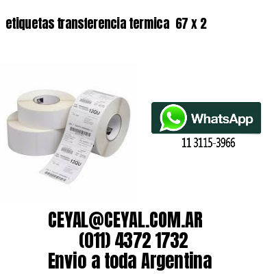 etiquetas transferencia termica  67 x 2