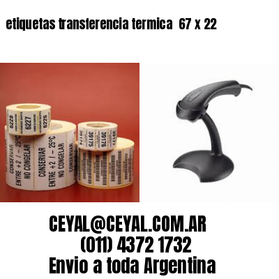 etiquetas transferencia termica  67 x 22