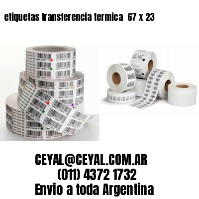etiquetas transferencia termica  67 x 23