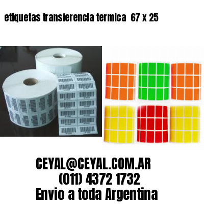 etiquetas transferencia termica  67 x 25