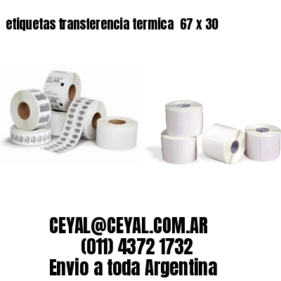 etiquetas transferencia termica  67 x 30