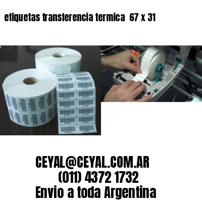 etiquetas transferencia termica  67 x 31
