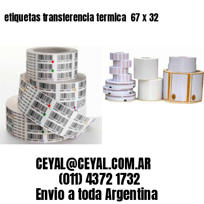 etiquetas transferencia termica  67 x 32