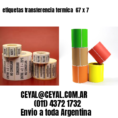 etiquetas transferencia termica  67 x 7