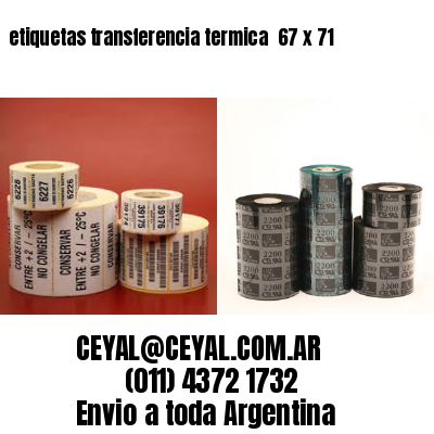 etiquetas transferencia termica  67 x 71