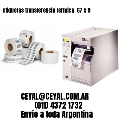 etiquetas transferencia termica  67 x 9