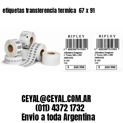 etiquetas transferencia termica  67 x 91