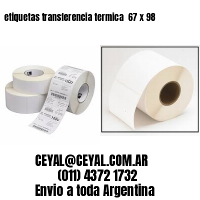 etiquetas transferencia termica  67 x 98