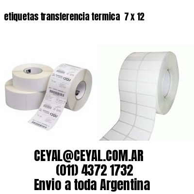etiquetas transferencia termica  7 x 12