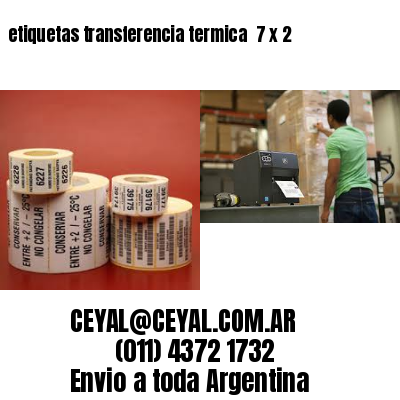 etiquetas transferencia termica  7 x 2