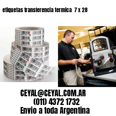 etiquetas transferencia termica  7 x 28