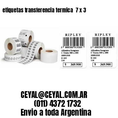 etiquetas transferencia termica  7 x 3