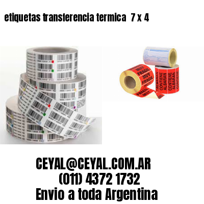 etiquetas transferencia termica  7 x 4