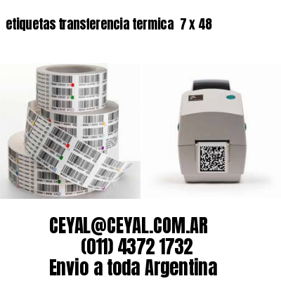 etiquetas transferencia termica  7 x 48