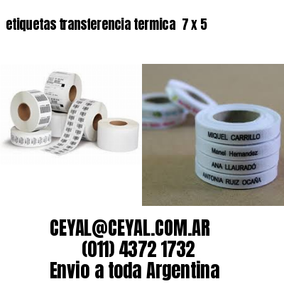 etiquetas transferencia termica  7 x 5