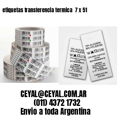 etiquetas transferencia termica  7 x 51