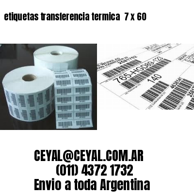etiquetas transferencia termica  7 x 60