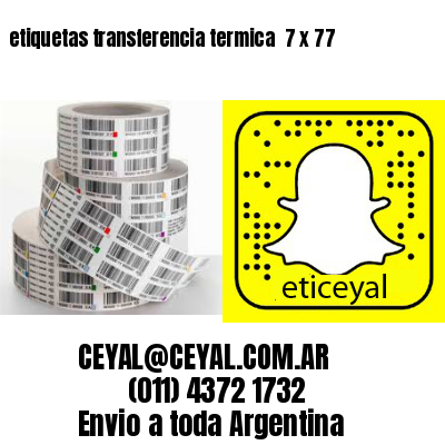 etiquetas transferencia termica  7 x 77