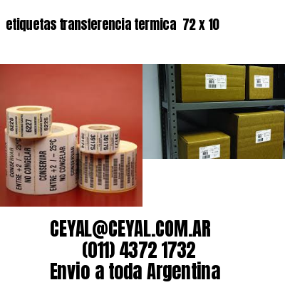 etiquetas transferencia termica  72 x 10