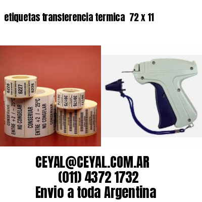 etiquetas transferencia termica  72 x 11