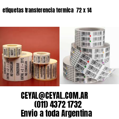 etiquetas transferencia termica  72 x 14