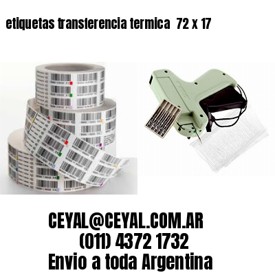 etiquetas transferencia termica  72 x 17