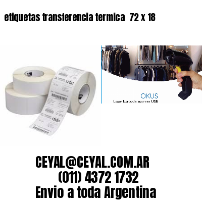 etiquetas transferencia termica  72 x 18