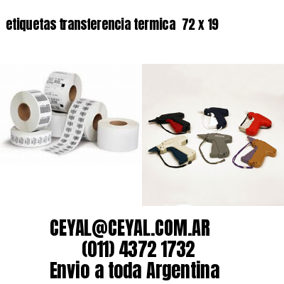 etiquetas transferencia termica  72 x 19