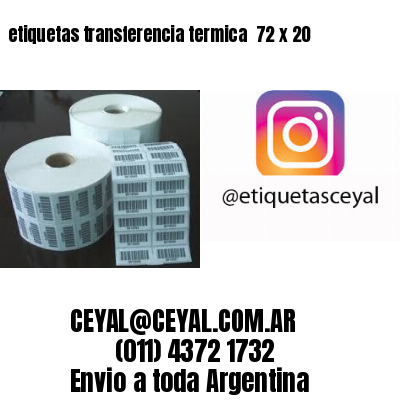 etiquetas transferencia termica  72 x 20