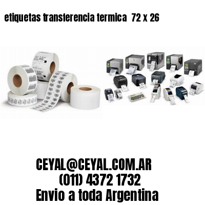 etiquetas transferencia termica  72 x 26