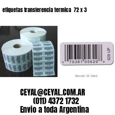 etiquetas transferencia termica  72 x 3